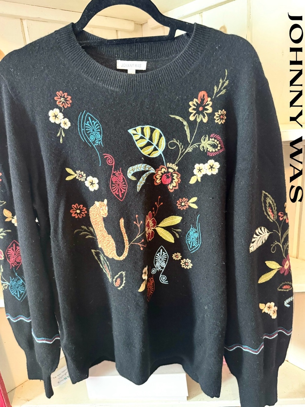 Johnny Was Embroidered Sweater